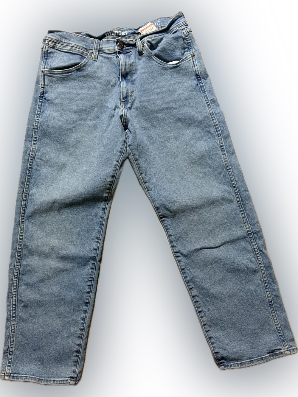 Wrangler Men's Relaxed Fit Denim Jeans Light Wash Stretch 32x29
